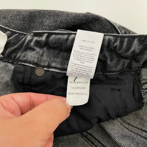 PACSUN Black Acid Wash Mom jean Hi-Rise Ankle Denim Women Size 28 - Picture 9 of 12